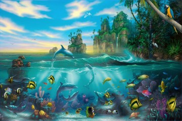 動物 Painting - 海の下で見つけた楽園